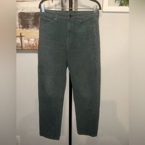 American Eagle Outfitters Size 8 Women’s  Green Corduroy Mom Straight Pants‎